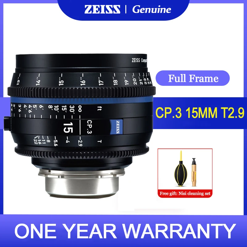 Zeiss Cp.3 15Mm T2.9 Compact Prime Cinema Lens Per Fotocamere Canon Ef/Mft/Pl/Nikon F/Sony E Mount
