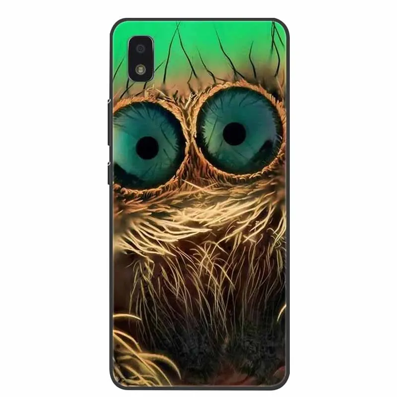 Black Soft Silicon TPU Phone Cover with Cat Design - Compatible with Sharp Aquos Wish Phones