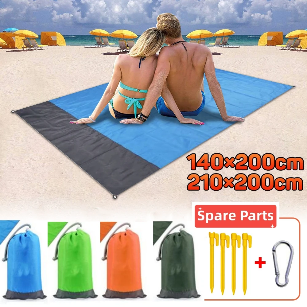 Waterproof Pocket Beach Blanket 2x2.1m Folding Camping Mat