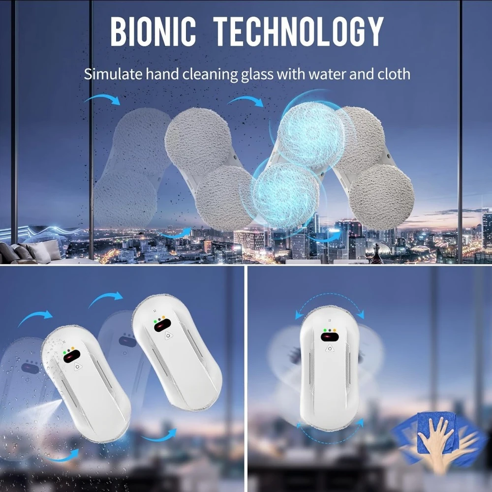 Commercial Washing Robots Automatic Water Spray & Remote Control Window Washer Robot Smart Window Cleaner Robot