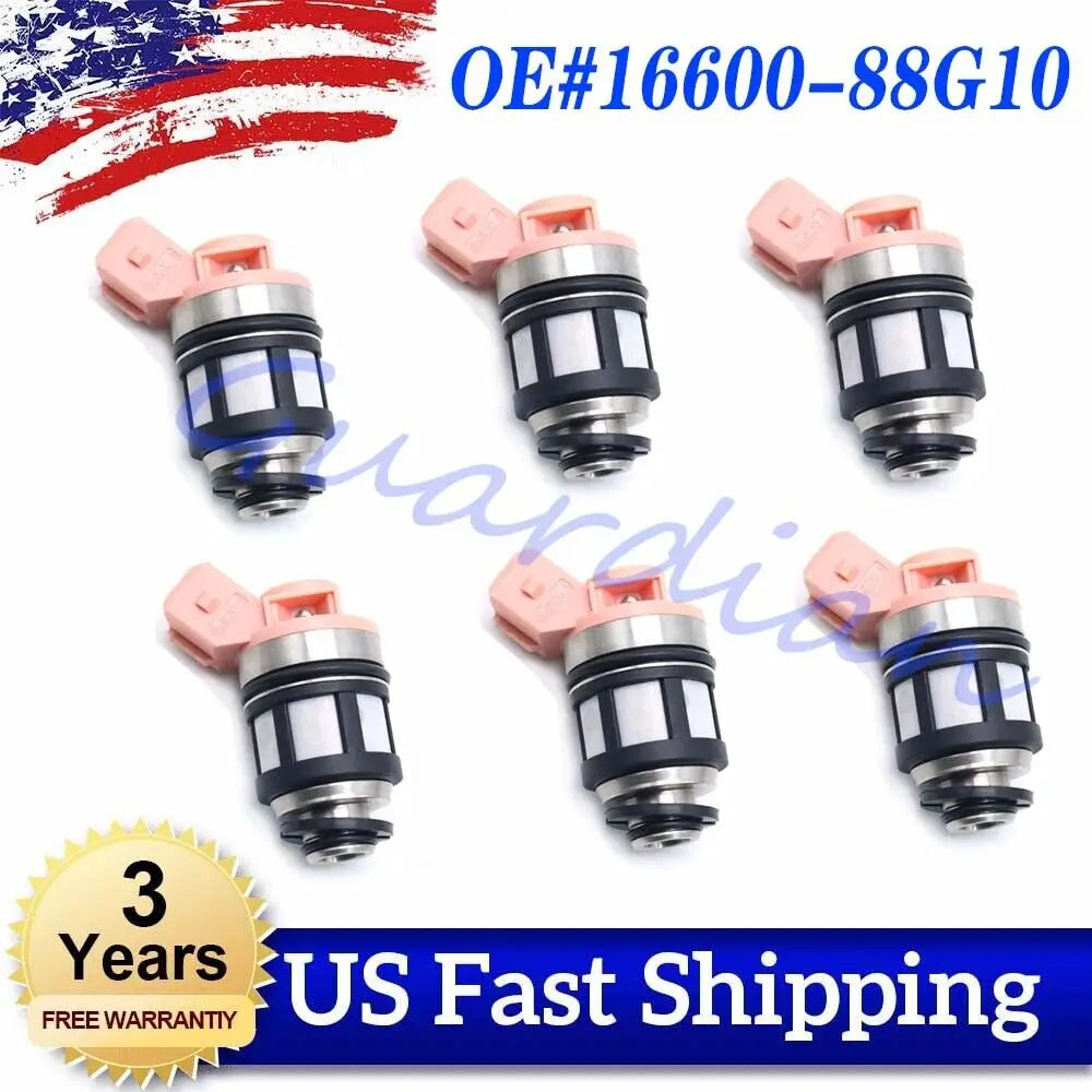 

6x Fuel Injector 16600-88G10 For Nissan D21 Pathfinder Quest VG30E 3.0L JS20-1