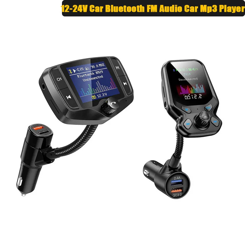 

Автомобильный FM-трансмиттер, FM-модулятор, AUX аудио mp3-плеер, быстрая зарядка через USB, автомобильное зарядное устройство, гарнитура Bluetooth 5,0, автомобильный комплект, радиоадаптер