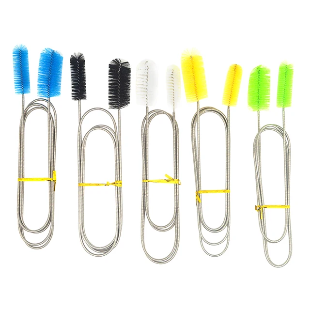 Aquarium Cleaning Brush for Water Filter Pump lily Pipe Air Tube Hose Stainless Steel Flexible Hose Brush Water Pump Accessories