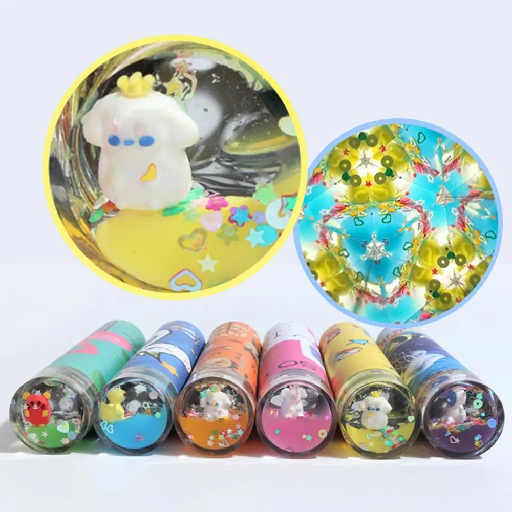

1/4Pcs Plastic Rotation Kaleidoscope Paper Scalable Magic Changeful Kaleidoscope Colorful Adjustable Fancy Colored World Toys