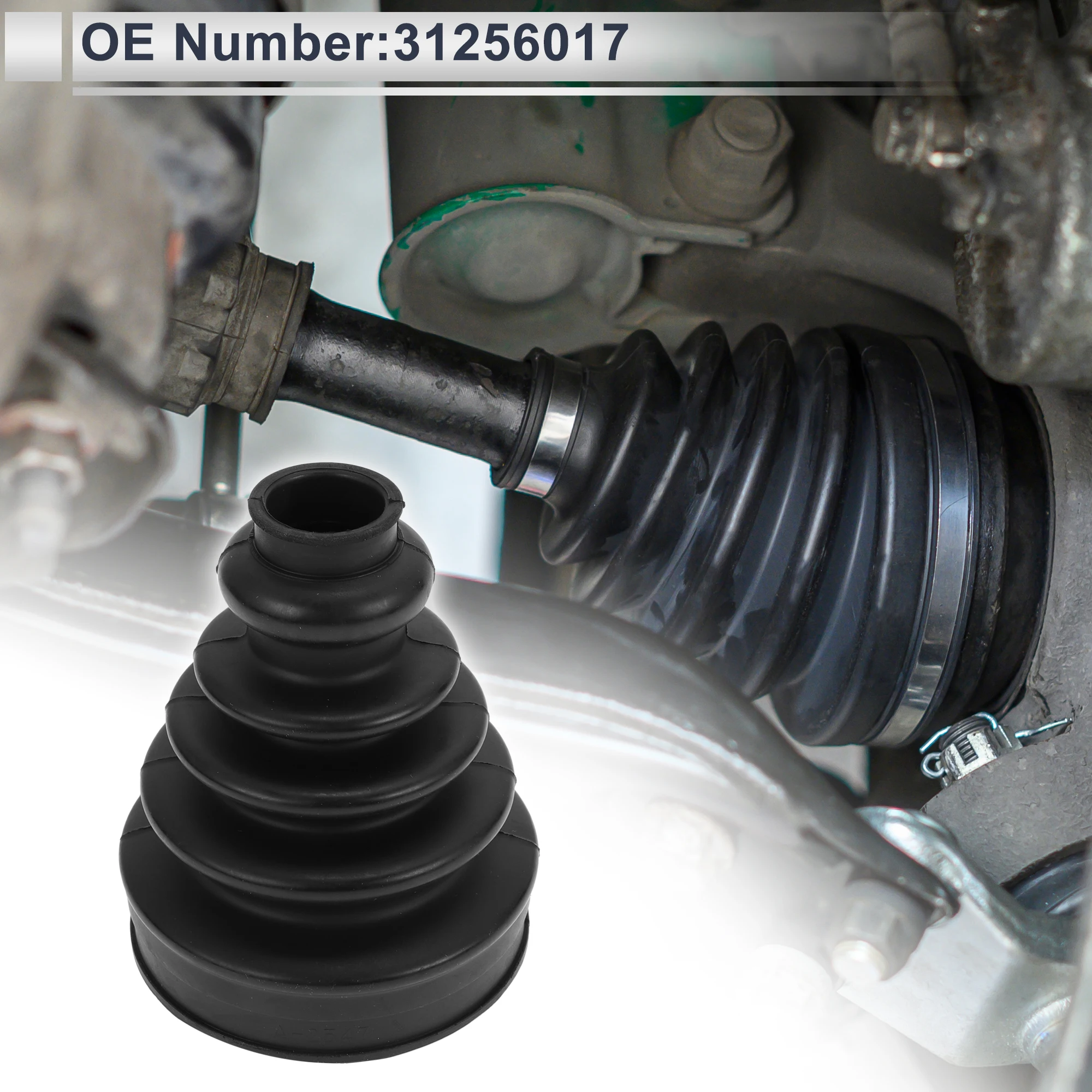 X Autohaux No.31256017 Inner CV Joint Boot Kit with Clamps for Volvo C30 2007-2013 for Volvo C70 2006-2013 V50 2004