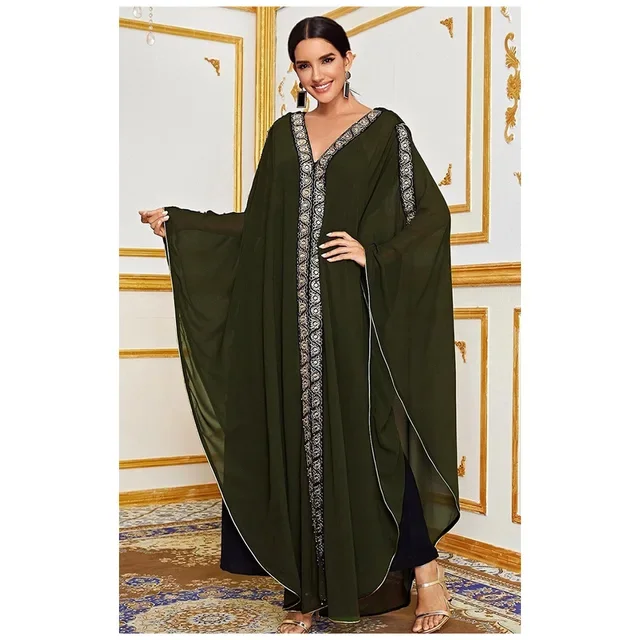 Ramadan Abaya dubaï caftan musulman Hijab robe Robes de soirée africaines pour femmes Kimono Robes Caftan Islam vêtements musulman Abaya