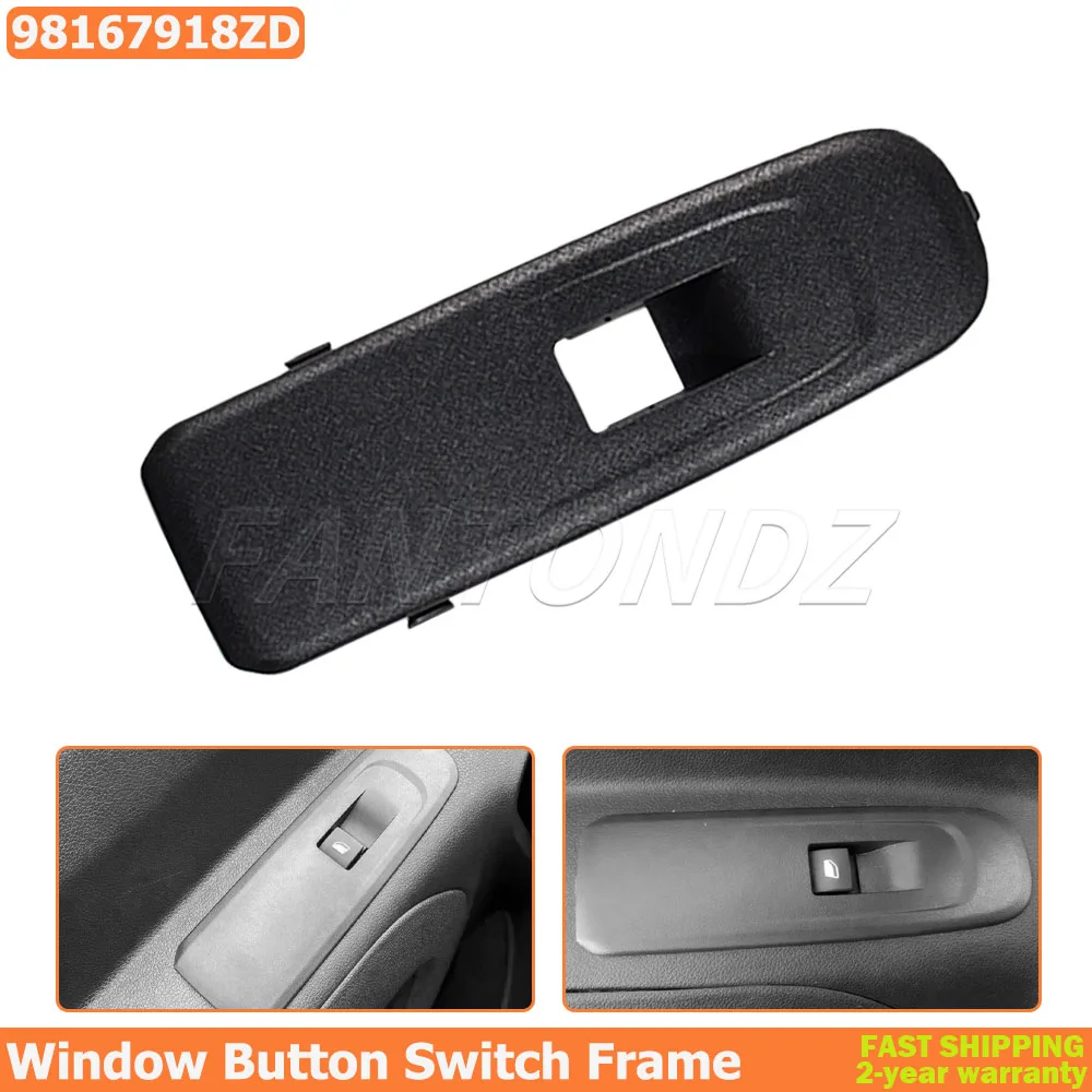 Interruptor regulador de ventana para Peugeot Partner Mk4 K9 para Citroen Berlingo Mk4 K9 98167918ZD marco de interruptor de botón de ventana ABS