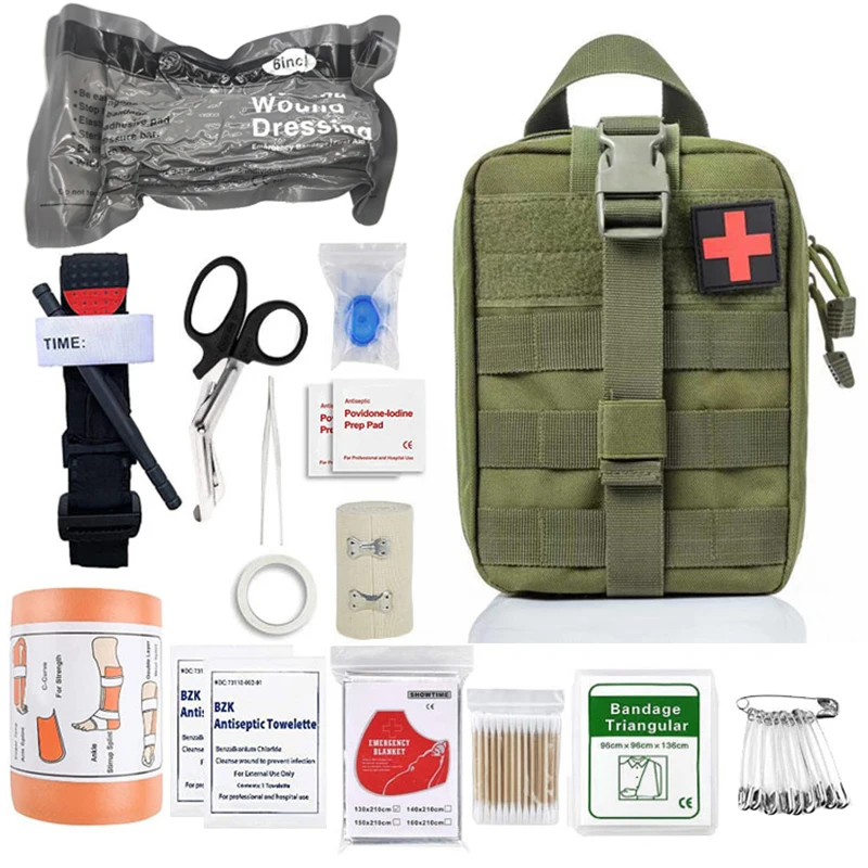 Survival First Aid Kit Molle Outdoor Gear Emergency Kits Trauma Bag For