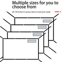 16: 9 portable foldable white soft screen, 60-150 inch high-definition wall mounted extended projection screen - Image 6