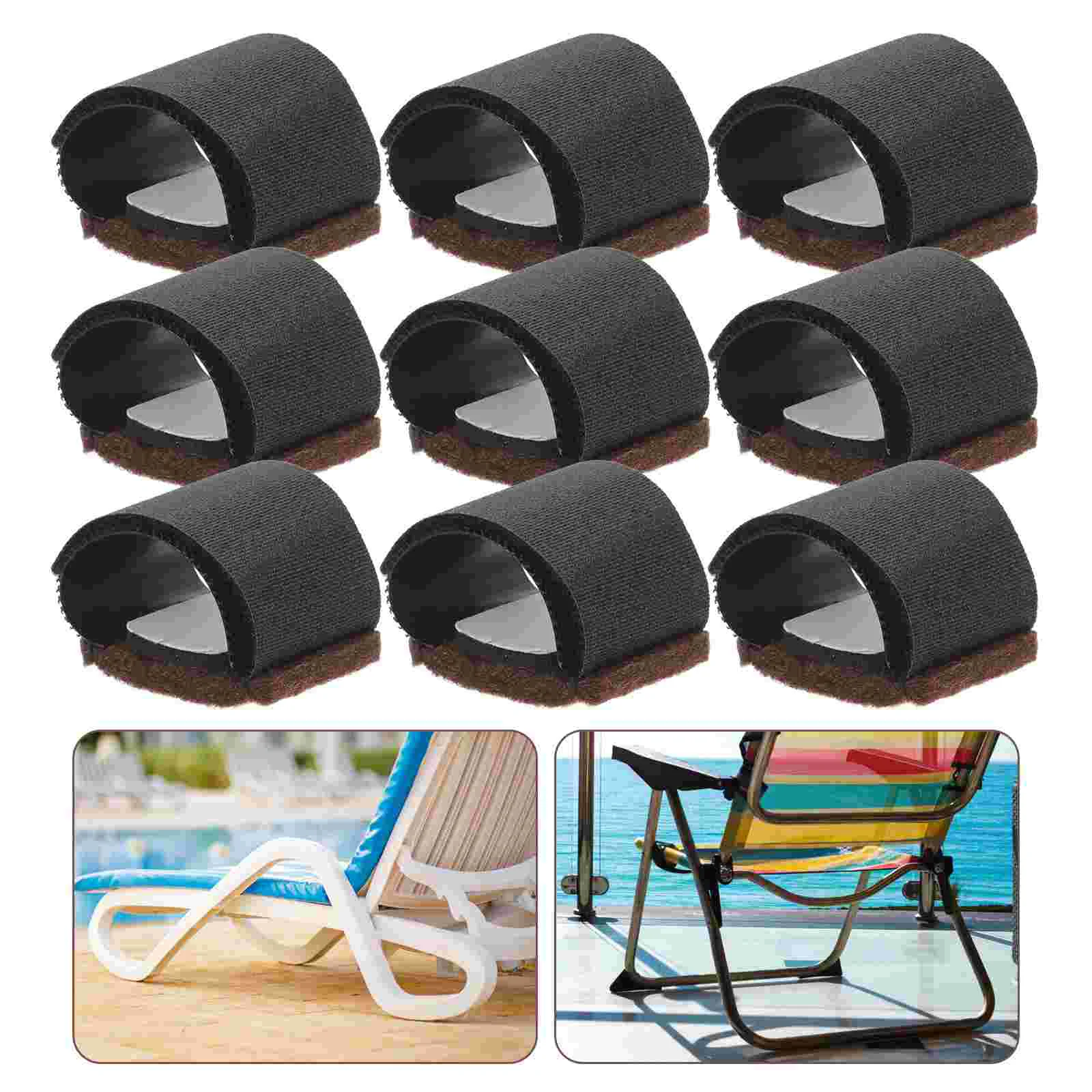 

10pcs Hook and Loop Furniture Leg Pads Floor Protectors for Hardwood Floors