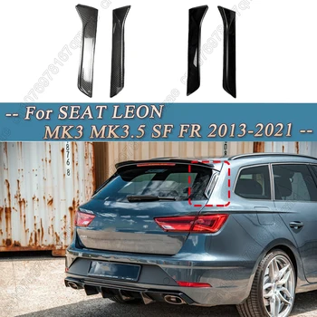 Finestra di automobile Trim Lip Spoiler Per SEAT LEON MK3 MK3.5 SF FR (Cinco porte) 2013-2021 Auto Labbro Posteriore Boot Tronco Tetto Spoiler Ala Parti