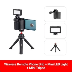 Camera Grip Handle & Tripod Mount with Detachable Remote Shutter and Cold Shoe Adapter (Mini Tripod Kit)