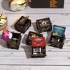Halloween Wooden Hand-cranked Music Box, Horror Night Painted Music Box, Wooden Pumpkin Ornament, Ghost Festival Gift, Music Box 4