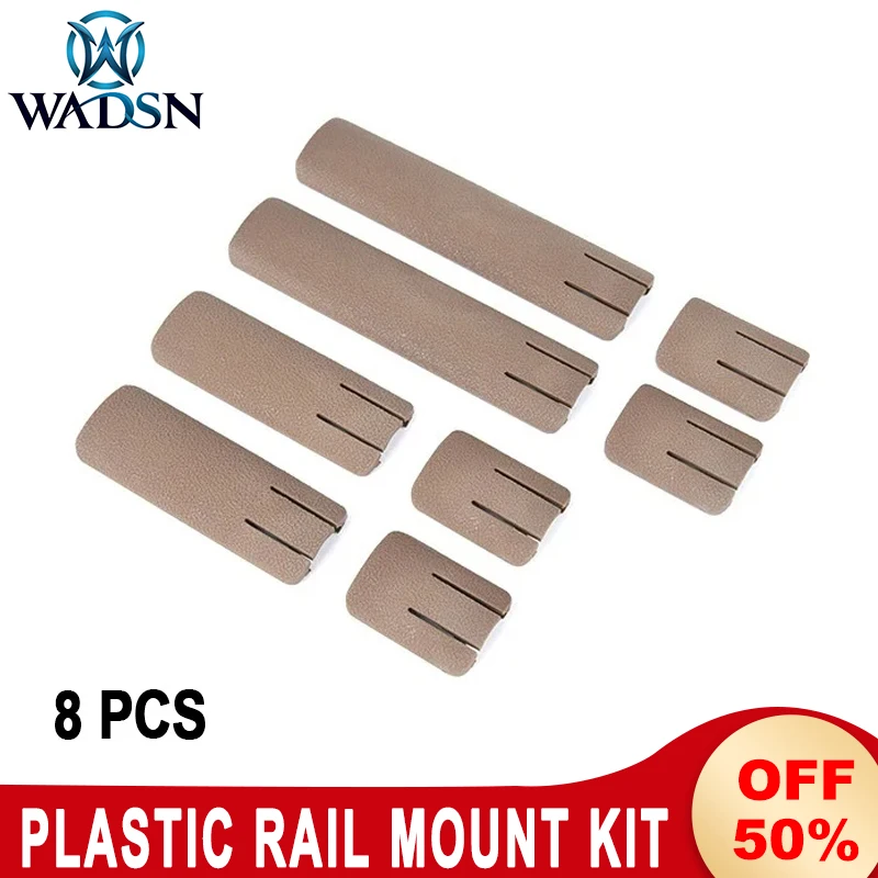 

WADSN Toy Accessories 8PCS/set 20MM Rail Nylon Plastic Rail Mount Kit Airsoft SLOT SYSTEM ForOutdoor Wargame Hunting Rail Covers