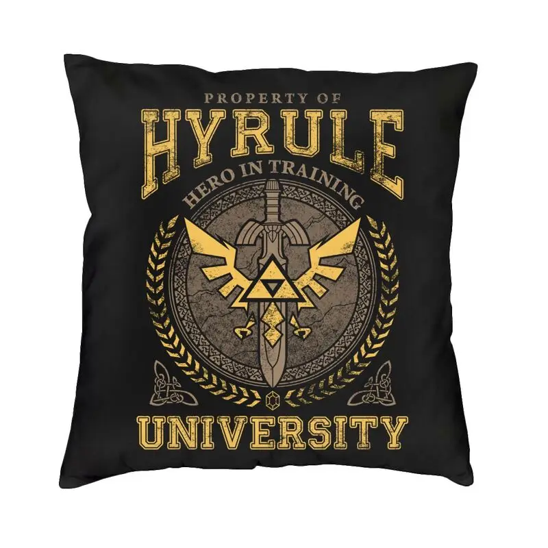 Legend Of Zeldas Fodera Per Cuscino 45X45Cm Hyrule College Federa Moderna In Velluto Per Divano Home Decor Office Hotel Federe