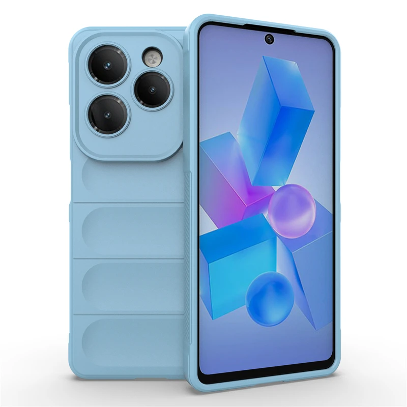 KJYFOANI 2 Custodie In Silicone TPU Per Infinix Hot 40i, Morbide, Ultra Sottili, Antiurto E Antigraffio, Colore Nero
