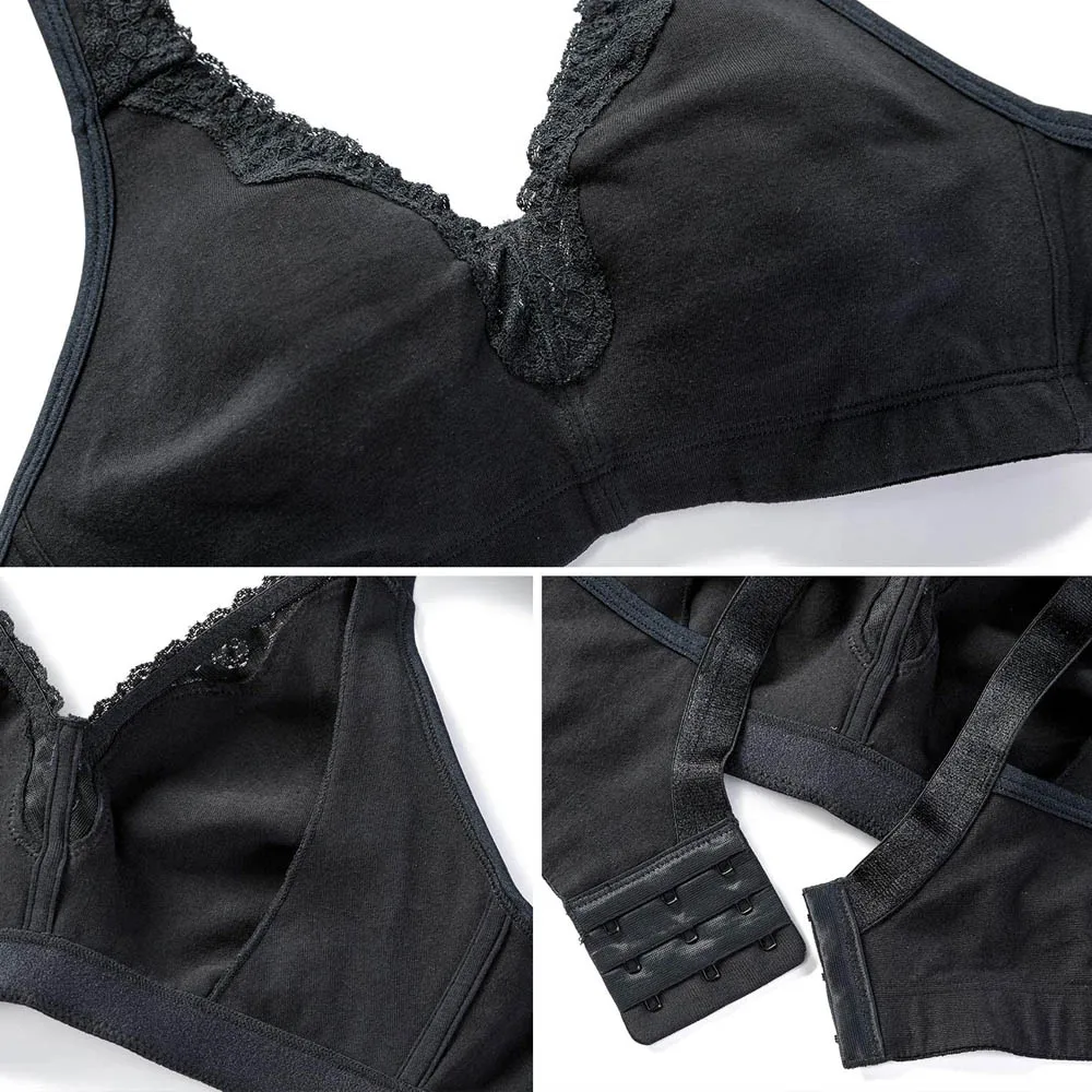 BCHRAYIUP Women's Plus Size Bra Full Coverage Non-Wired Non-Padded Minimizer Cotton Bra 34 36 38 40 42 44 46 48 50 52 ABCDEFG 6