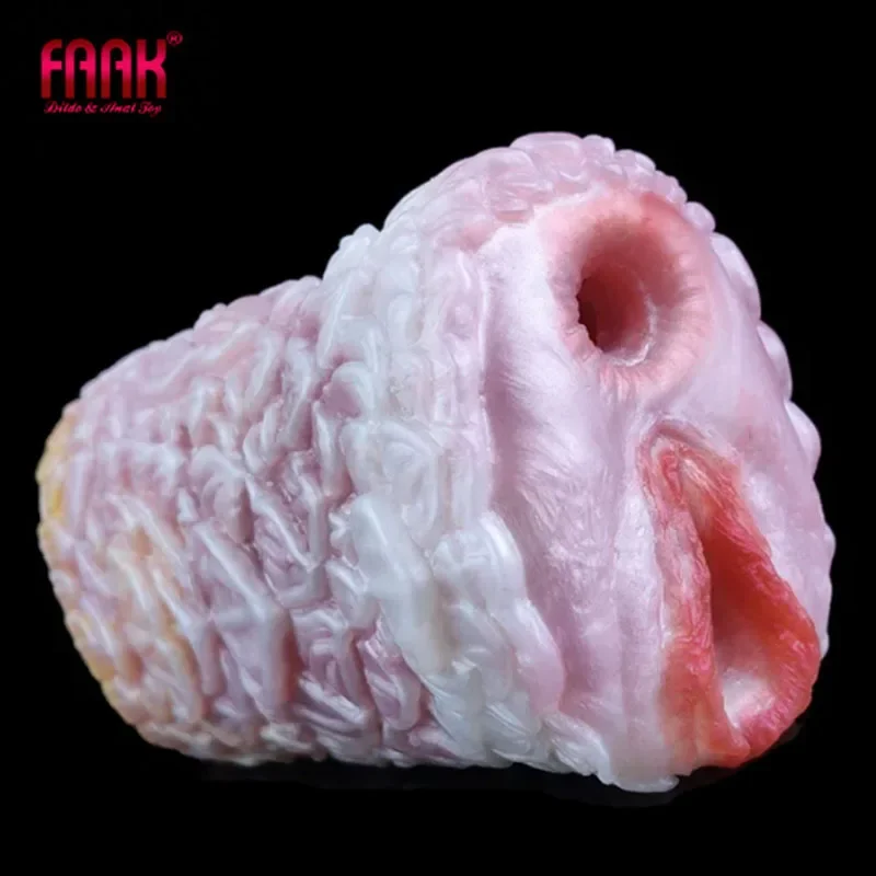 

FAAK силиконовый двухканальный мужской Стракер Мужской мастурбатор фантазия карманная Реалистичная киска секс-игрушки для мужчин пенис тренировочные игрушки