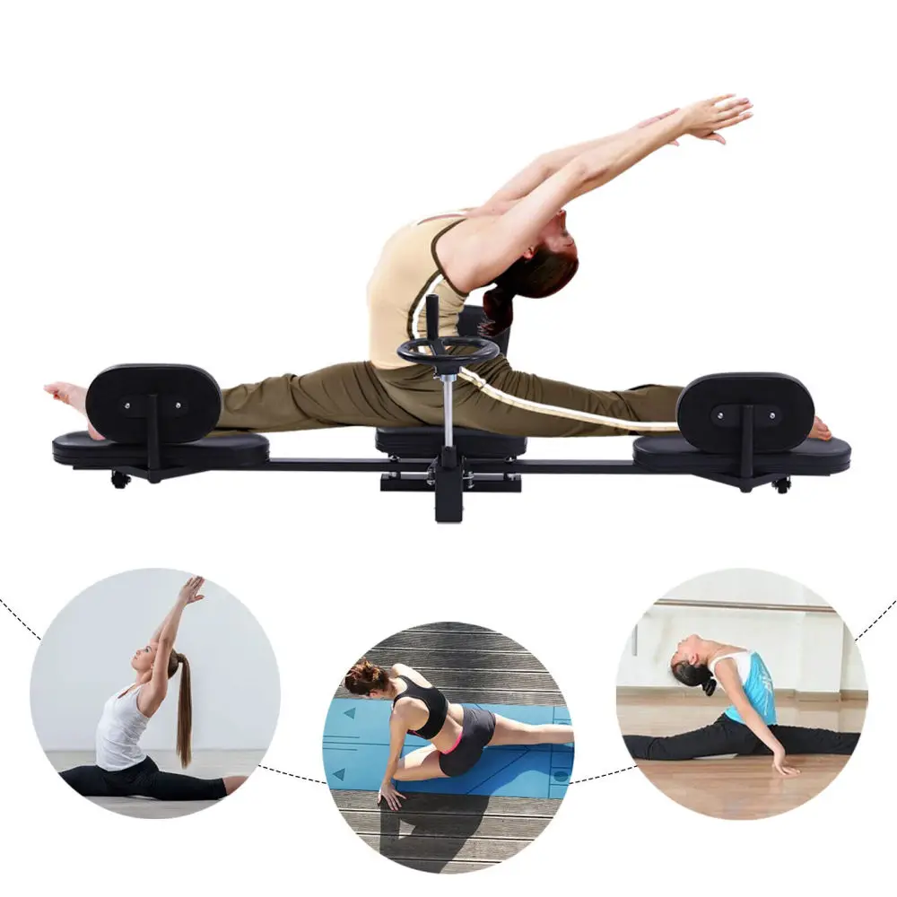 

Fiess Thigh 3 Bar Leg Stretcher, Adjustable Split Stretching Hine, Flexibility Training Home Office Training Equipment