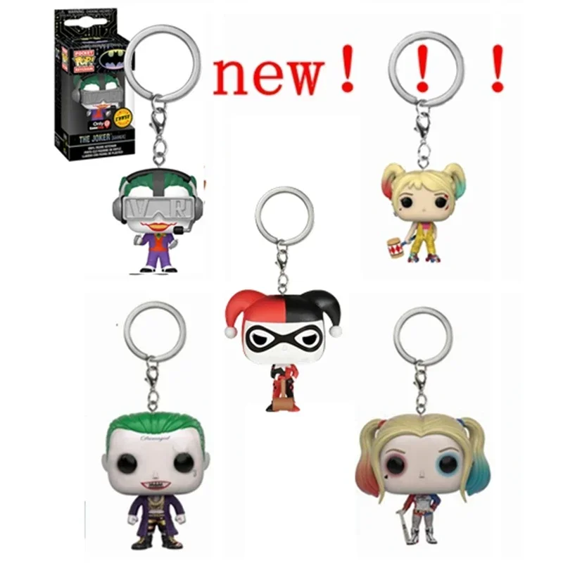 thumbnail image 4 of FUNKO Pocket New Suicide Squad The Joker Harley Quinn Pocket Pop Llavero Figura de acción de vinilo Colección Modelo Juguetes para niños, 4 of 5