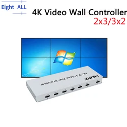 4k HDMI TV Video Wall Controller 2x3 2x2 2x1 1x2 3x2 Audio Extraction lcd 6 Screen Video Wall Stitching Processor TV Splicer Box