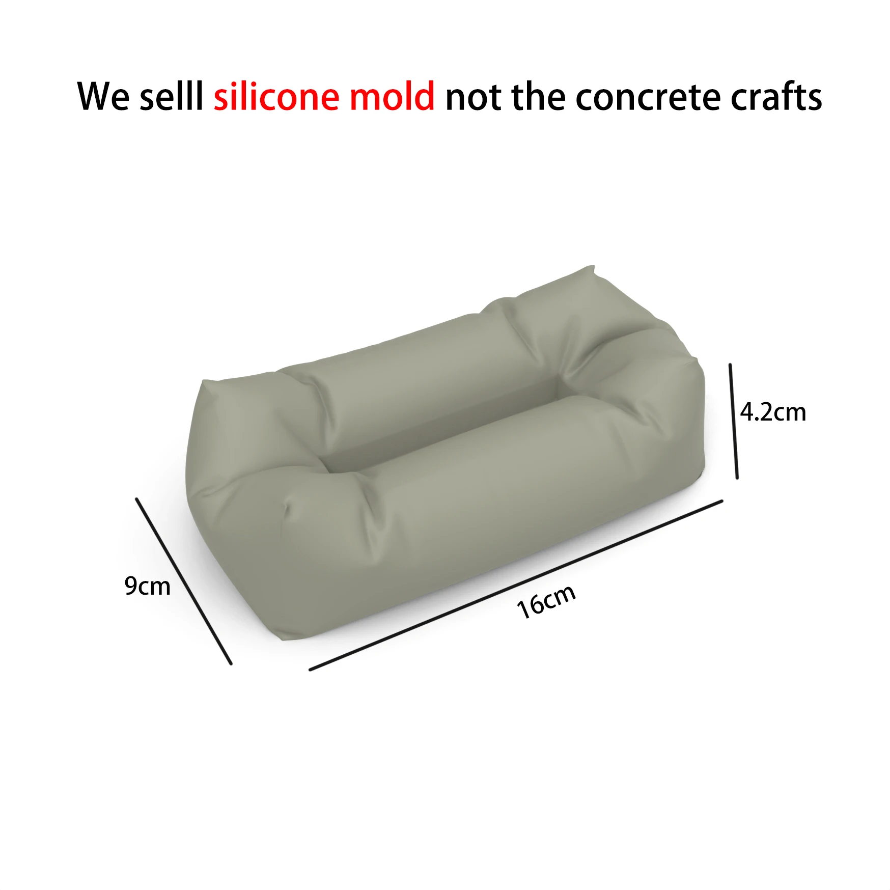Sofa Design Silicone Molds for Casting Concrete Phone Holder,Mobile Stand Plaster Tray Molds,Gypsum Storage Tray for iPhone