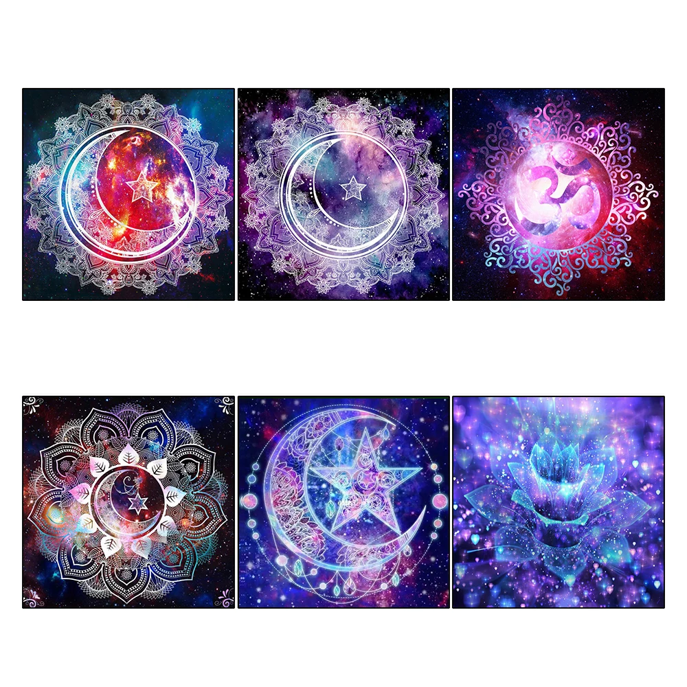 

Bordado de diamantes 5D DIY de Mandala, arte de diamantes de imitación cuadrados, flor, mosaico de diamantes de imitación, punto