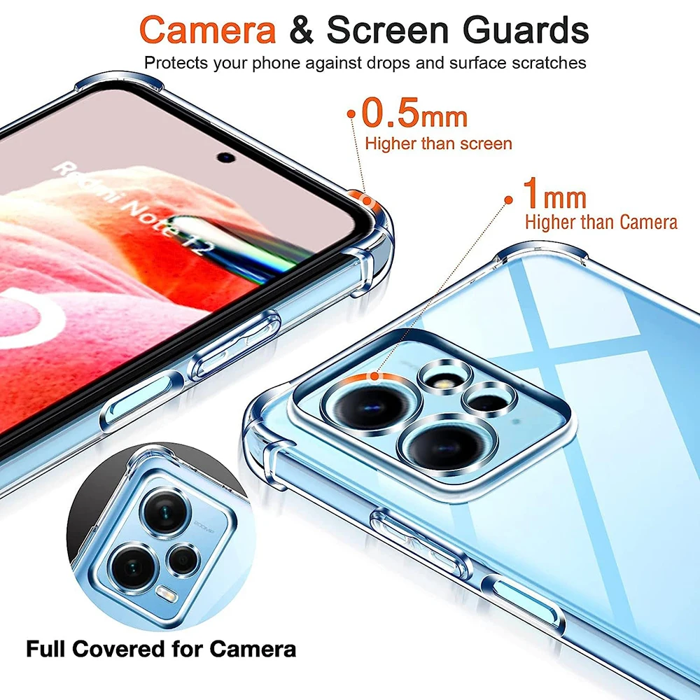 ivoler 3 Pièces Protection écran en Verre Trempé pour Xiaomi Redmi Note 12  Pro 5G / Note 12 Pro Plus (Pas pour Note 12 Pro 4G) avec 3 Pièces Caméra