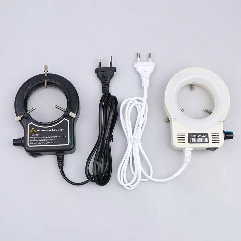 현미경 LED 링 라이트 일루미네이터 램프 현미경 원형 조명 산업용 현미경 카메라 광원 EU 플러그