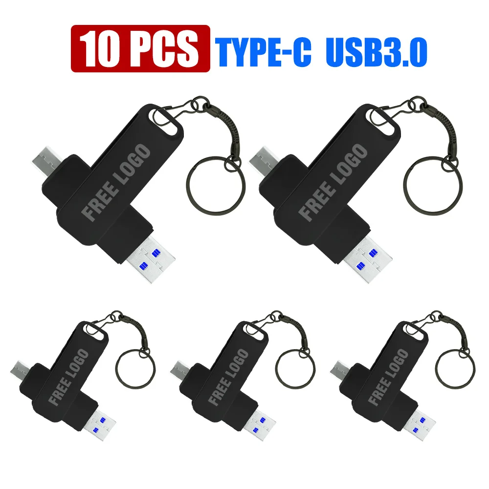 

10pcs/lot USB Flash Drive3.0 Metal Pen Drive Memory Stick 16GB 32GB 64GB 128GB 256GB U Disk Pendrive Free Logo for Gift