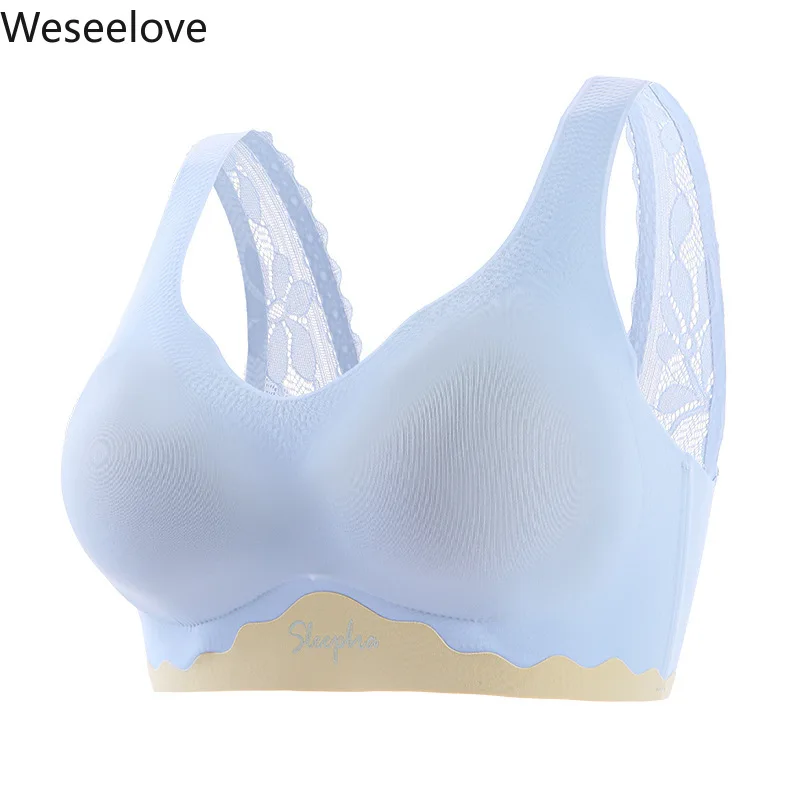 Bras Weseelove Japanese Solid Sleeping Bra Lace Beautiful Back Pushup Women  Plus Size Seamless Sports Vest Lingerie Femme M19 From Tengshe, $21.29