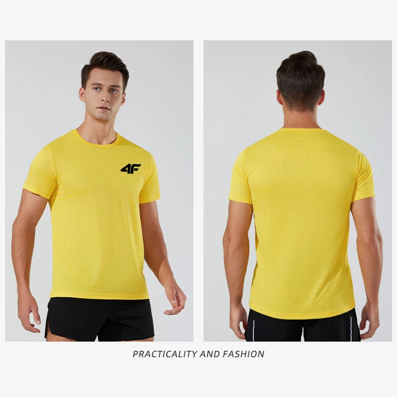 Mens Quick-Dry Breathable Training T-Shirt - Summer Gym Fitness Top