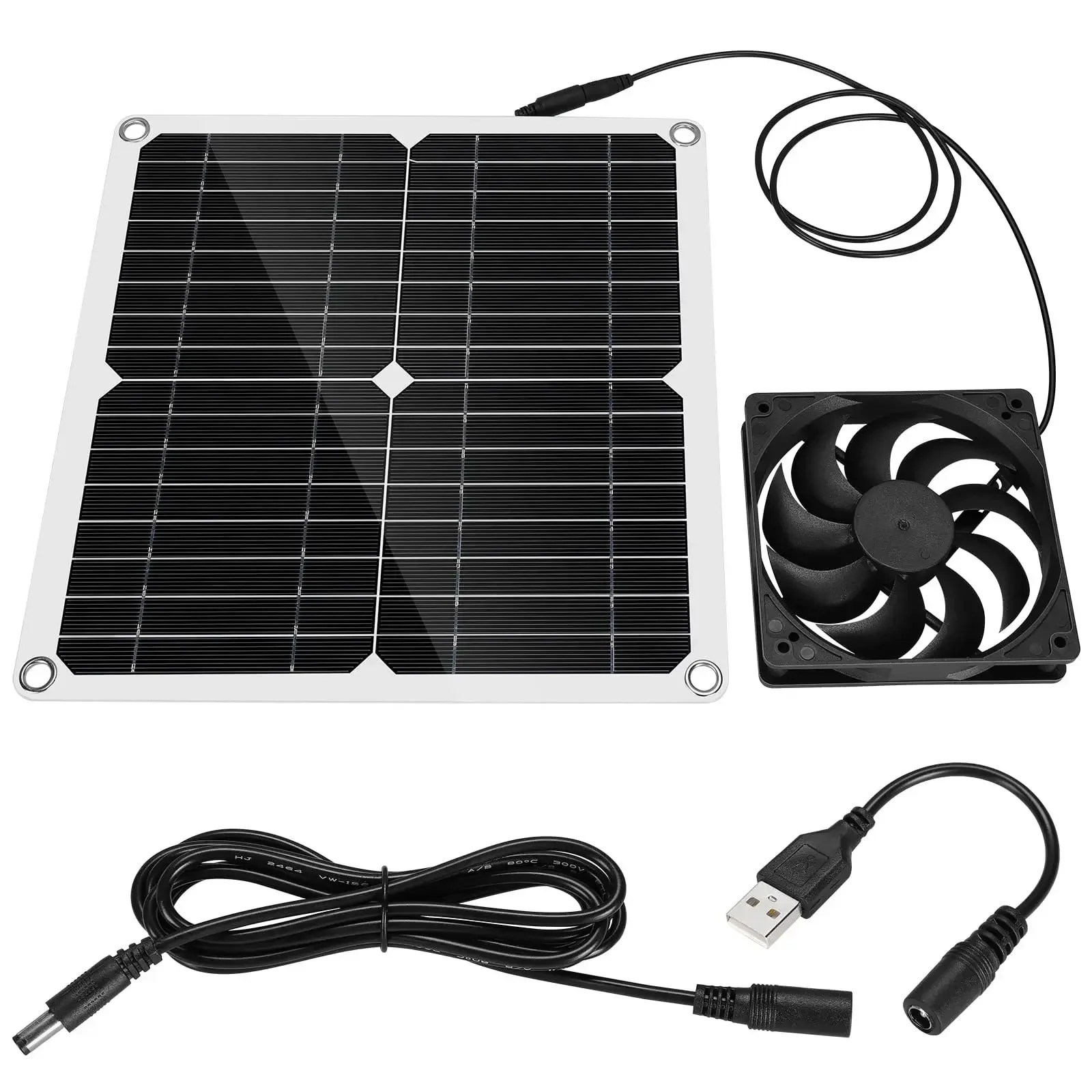 รูปสินค้า พัดลมระบายอากาศพลังงานแสงอาทิตย์ 8 นิ้ว 500W ระบบอัจฉริยะ