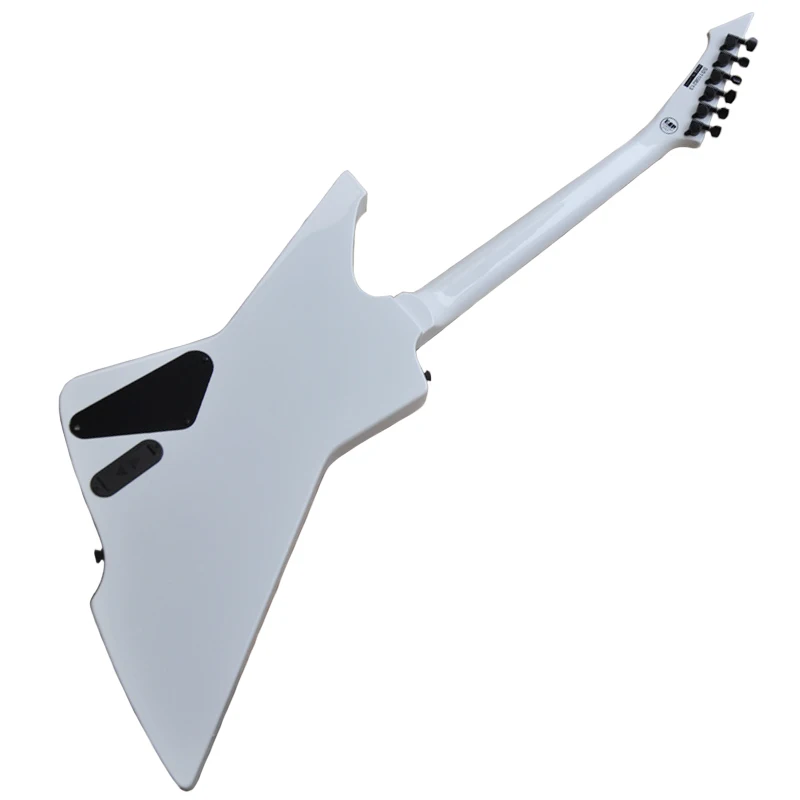 Shaped Goose Electric Guitar White Body Snake Fingerboard Inlaid With Active Line Black OTGT-2009