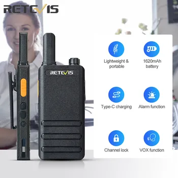 Retevis RT622P 15mm Ultra-thin Walkie-talkie PMR446 Pro 2 way Radio Type C VOX 1