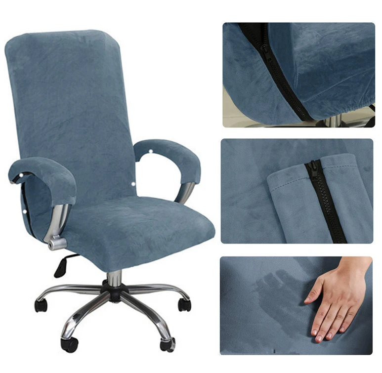 

1Set Elastic Chair Cover Thickened Internet Cafe Cinema Armchair Case Office Staff Computer Swivel Seat Cover Removable