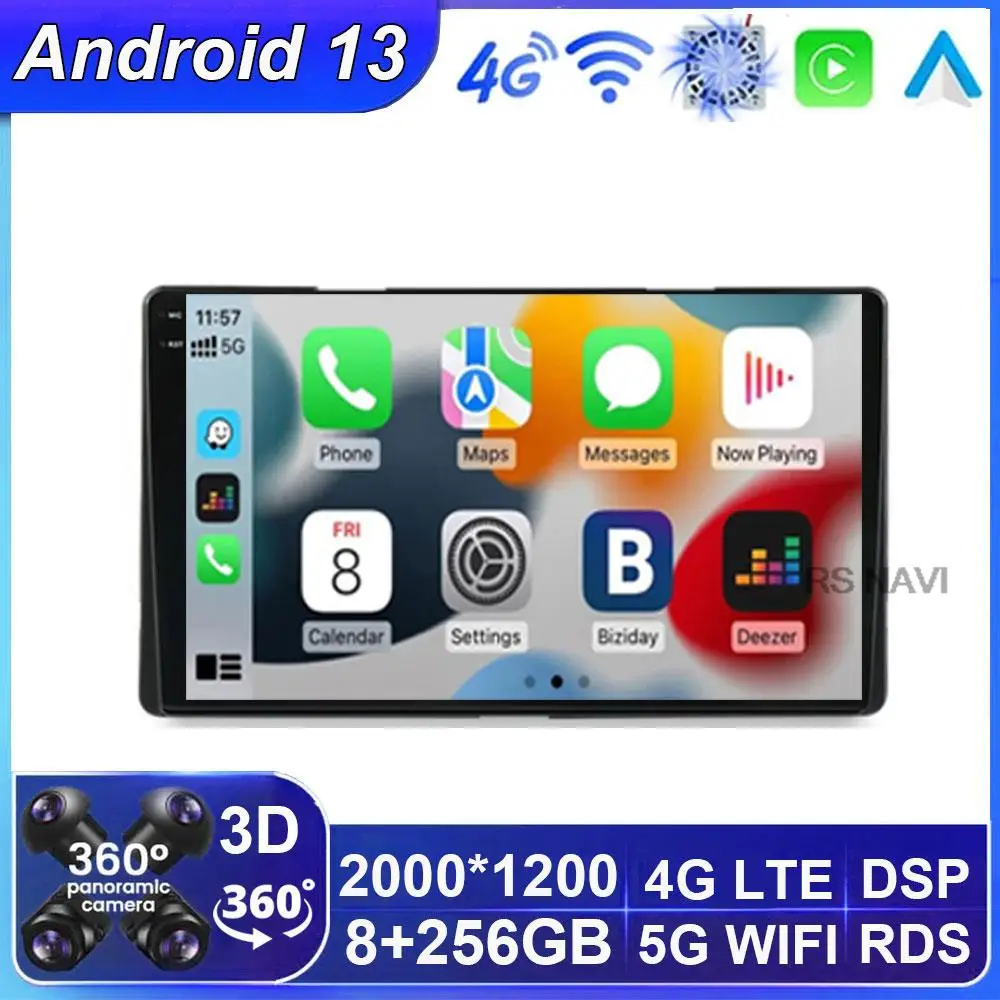 

Android 13 Car Radio for Toyota Sienna 3 XL30 2014-2020 Carplay Auto Multimedia Video Player Navigation Head Unit WIFI+4G GPS BT