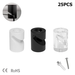 25pcs DIY Chandelier Lighting Hook Black Swag Ceiling Wall Hang Pendant Lamp Cable Decor Plant Potted Hooks Wire Organizer