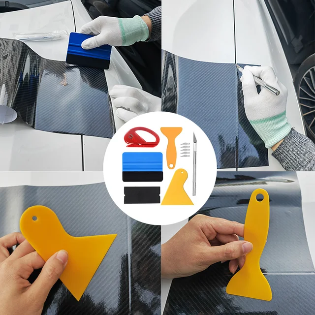Vinyl Wrap Squeegee Professional Car Wrap & Vinyl Installation Tool Kit - Includes Felt Squeegee, Knifeless Tape, Magnets, Window Tint Tools Car Wrap Tool Kit - Foto 2