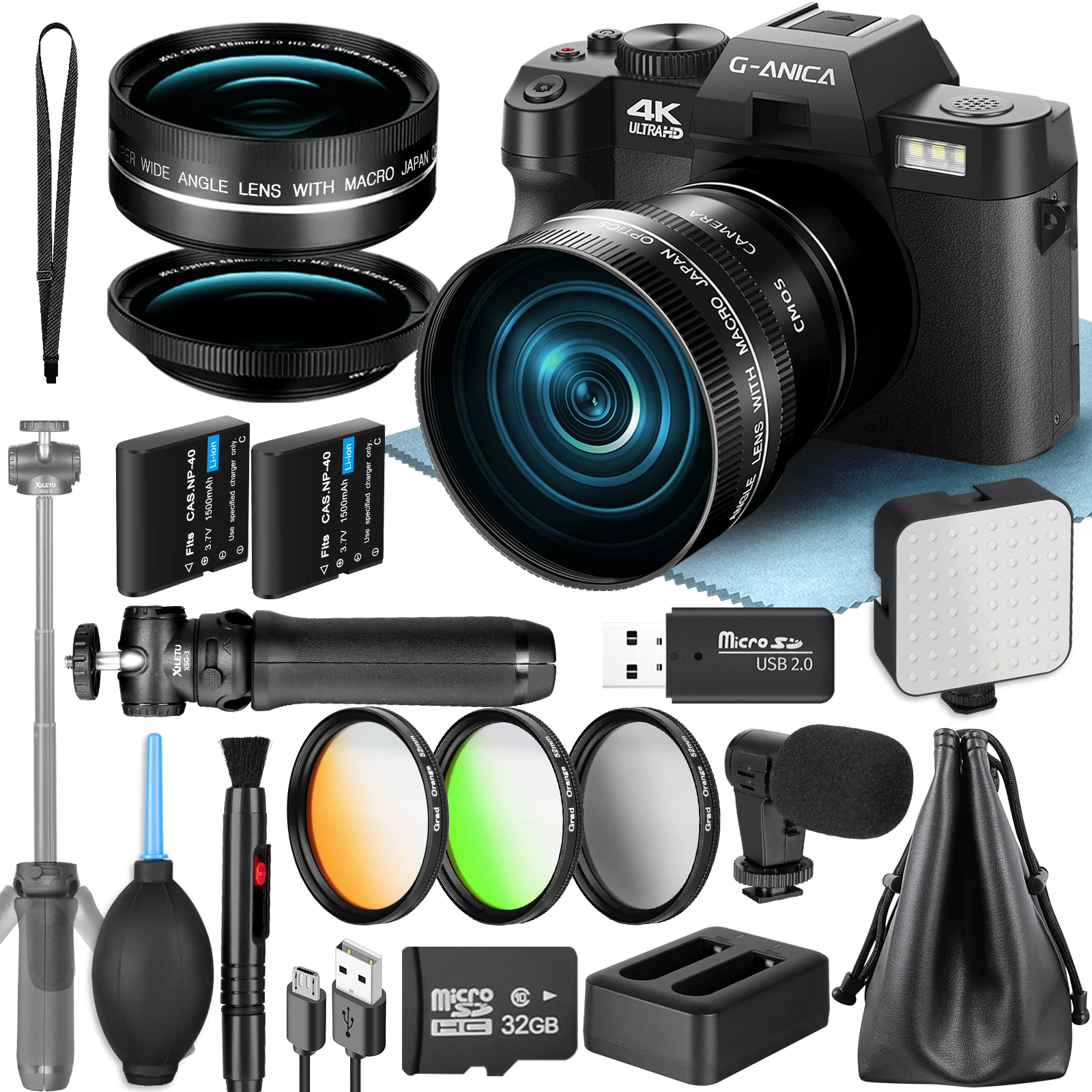 GAnica4KDigitalCamerasforPhotography48MPCamerawithMicrophone
