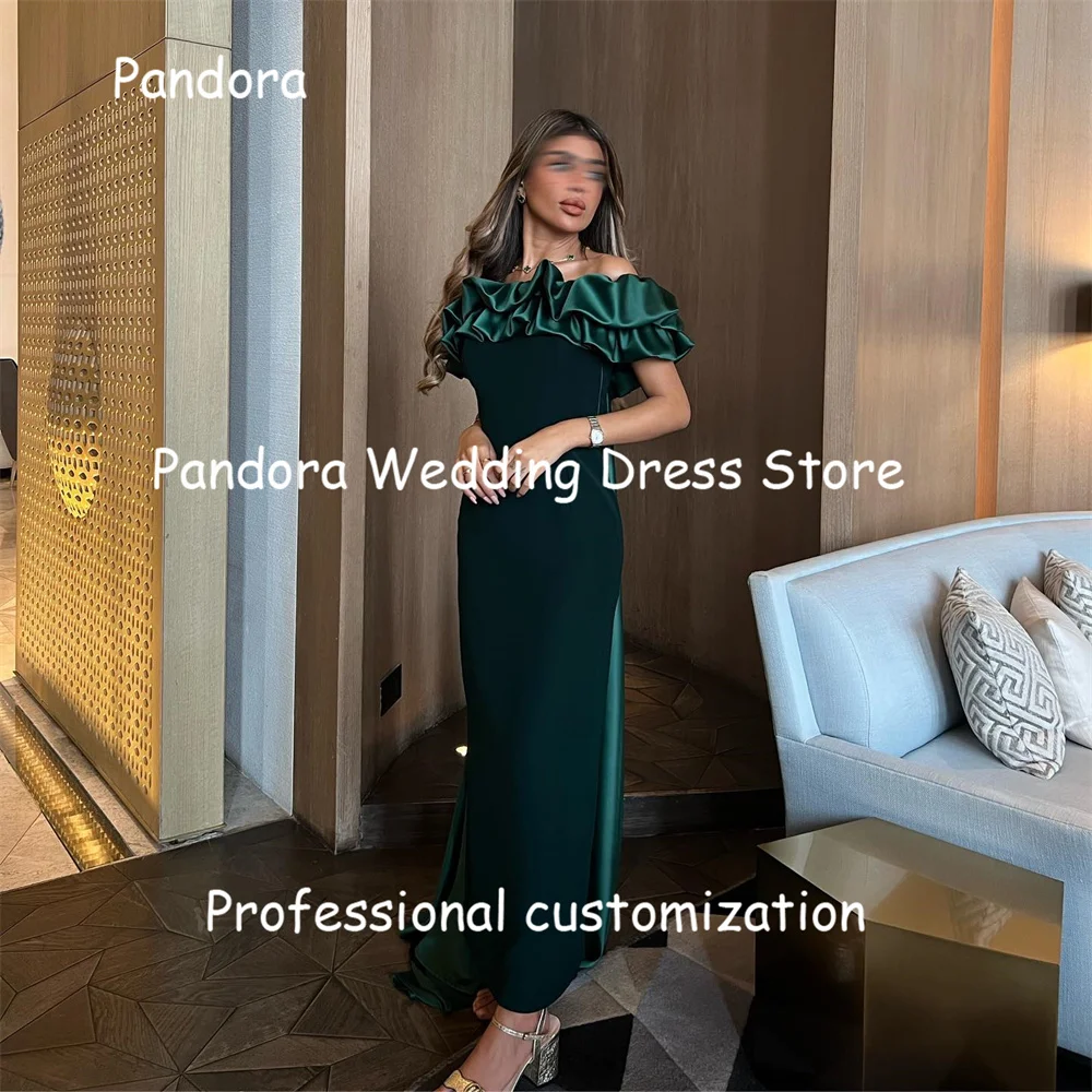 

Pandora Crepe Mermaid Off-the-shoulder Prom Gown Ankle-length Evening Party Formal Occasion Suitable Dresses On Request 2023