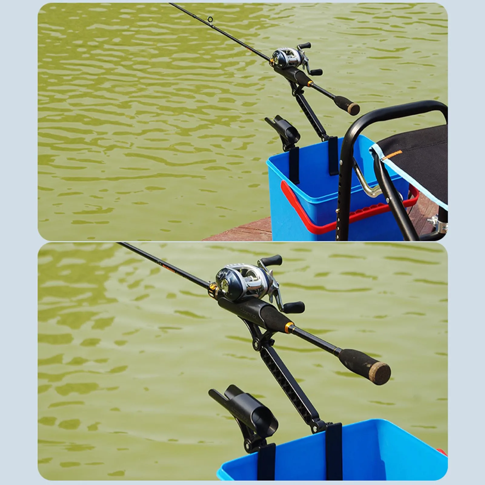 10-25cm Fishing Rod Racks Ice Bucket Rod Holder Easy to Install Practical Fishing Tackle Accessories