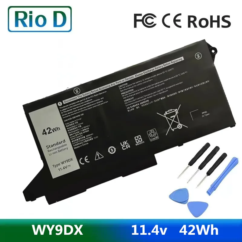 

11.4V 42WH WY9DX 15.2V 63WH RJ40G Laptop Battery For Dell Latitude 5520 5420 3560 P104F P137G 01K2CF 075X16 0WK3F1 Notebook