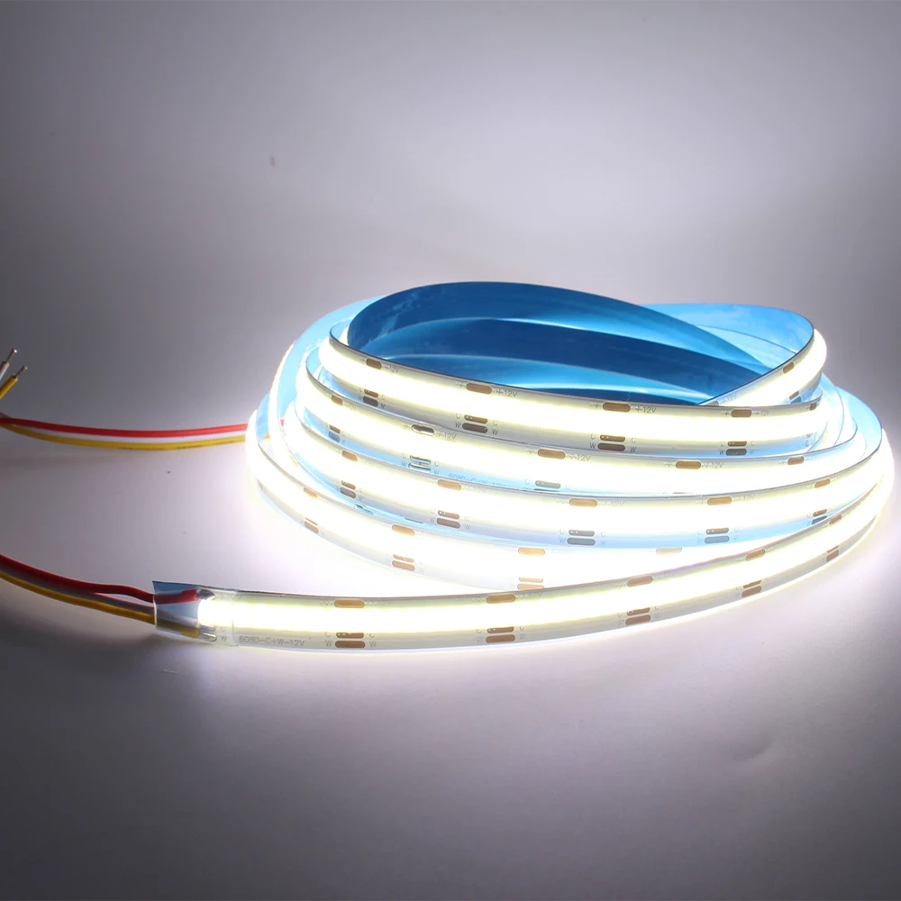 5M COB CCT LED Strip 12V 24V DC 608LEDs FCOB LED S6b1c6855496e4f0aa055988bebe7001cr