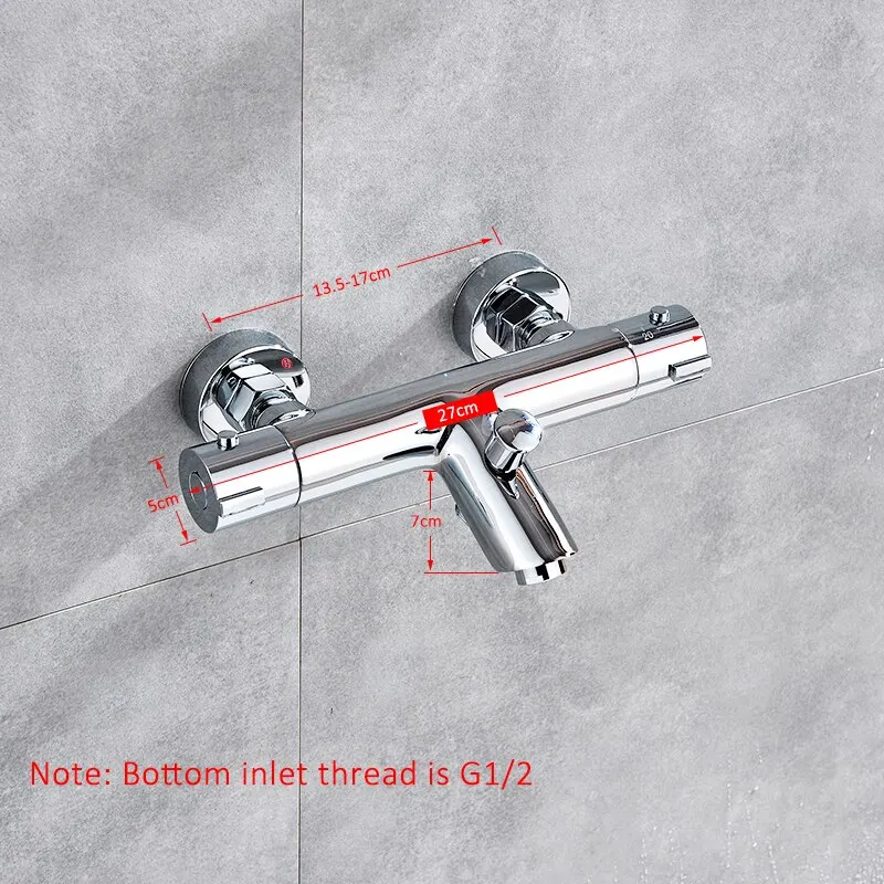Chrome Thermostatic Shower Faucets Valve Bathroom Thermostat Mixer Tap Spool Hot And Cold Mixer Core Bathtub Shower Accessories
