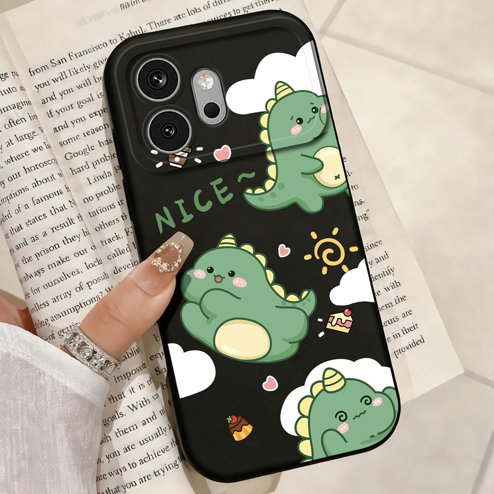 Multicolor Hearts Print Liquid Silicone Soft Shockproof Protective Phone Case