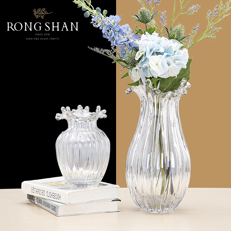 Petit Vase en verre créatif minimaliste moderne, ornements transparents,  Arrangement de fleurs pour salon, décoration aquatique pour la maison -  AliExpress