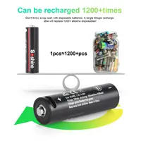 Soshine 1.5V 4200mWh Aa Rechargeable Batteries USB Lithium Battery Aa Rechargeableor Mouse Remote Control Toy Car Game Machine 5