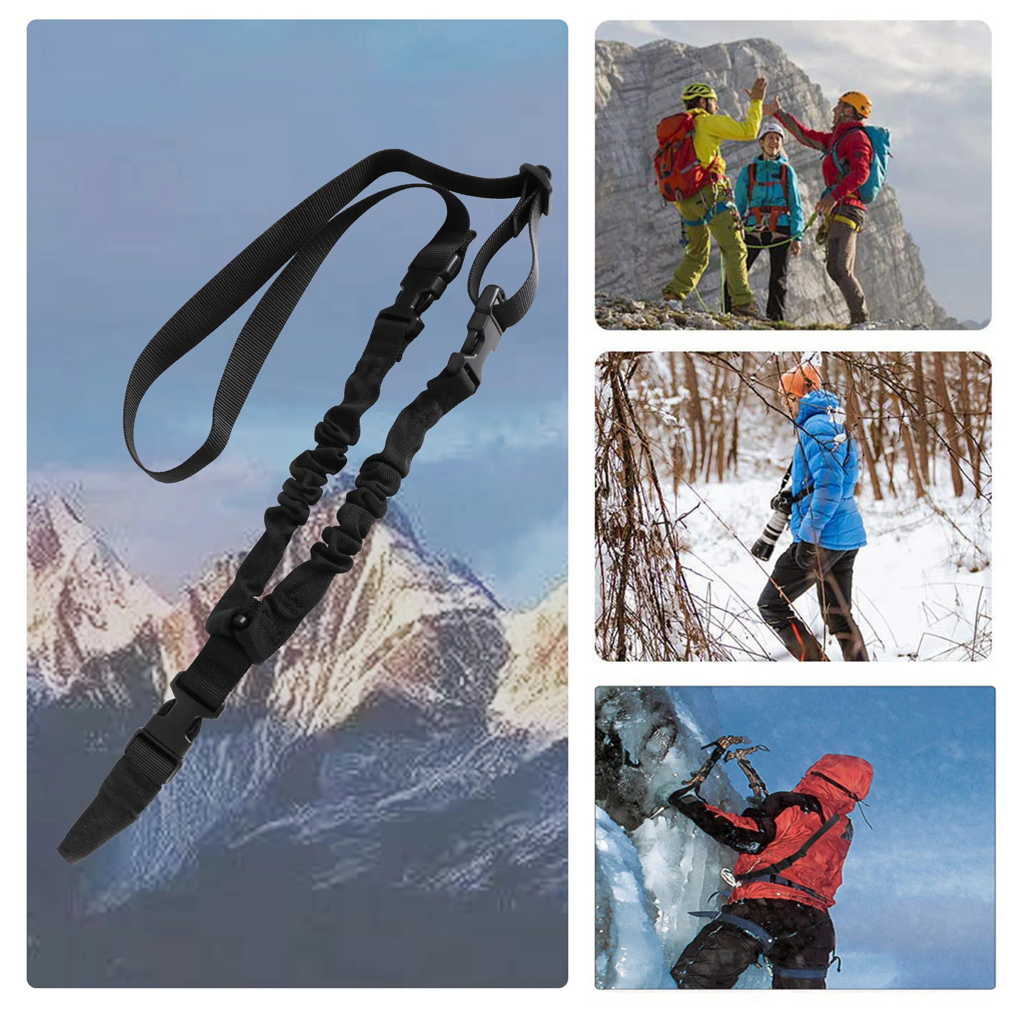 Adjustable Nylon Sling with Metal Hook for Outdoor Hunting