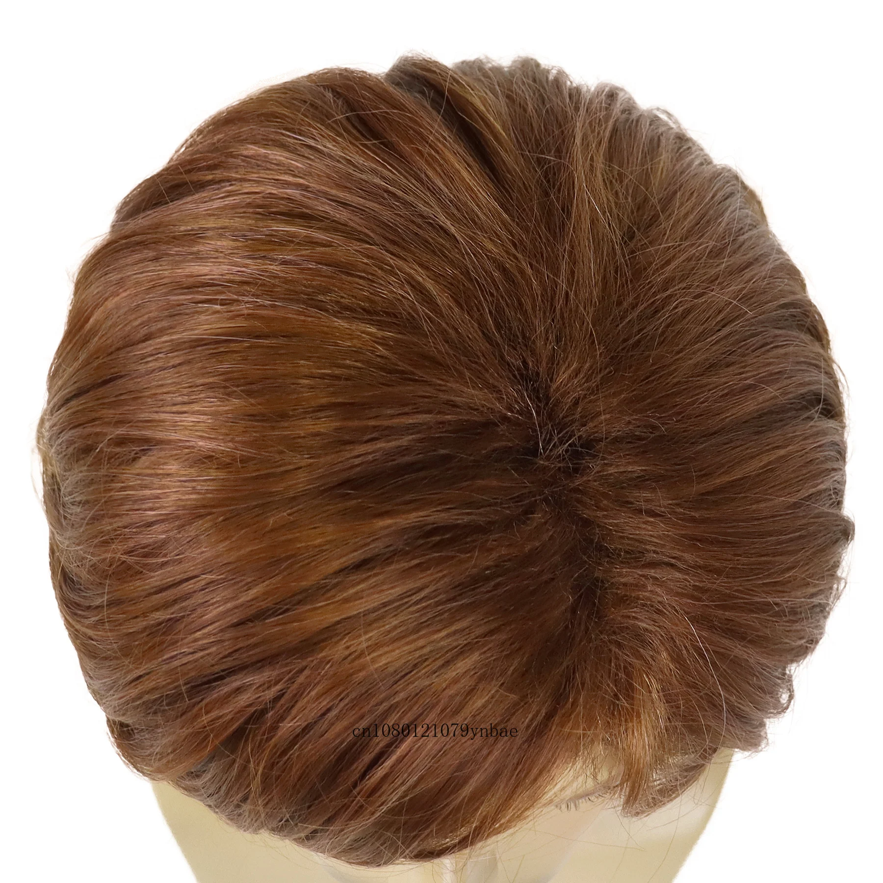 Asian Wigs for Men Synthetic Hair Red Brown Short Wig with Bangs Natural Hairstyles Cosplay Wigs Guys Party Costume Wigs Boy